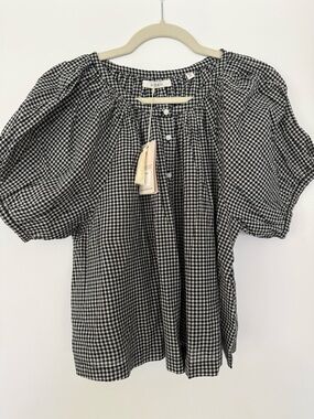 Doen June top gingham xs nwt
